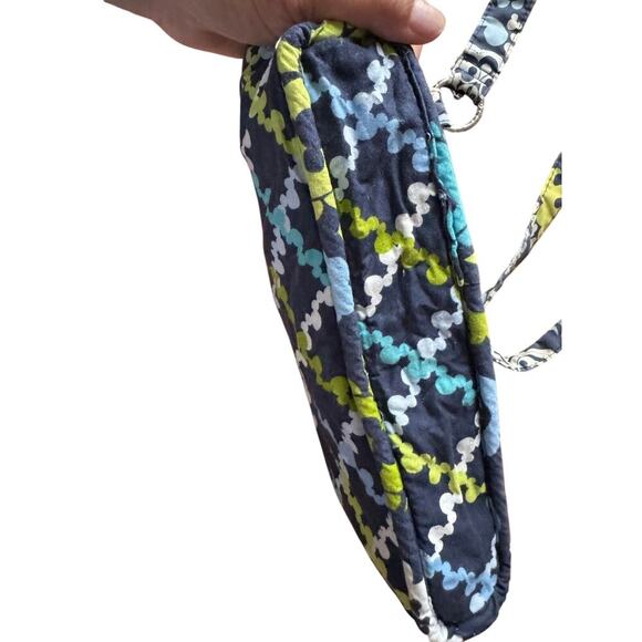 RARE Vera Bradley Disney Parks Hidden Mickey Quilted Crossbody Bag Floral Blue - Picture 4 of 13